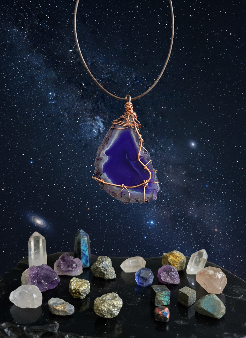 Agate Purple Crystal